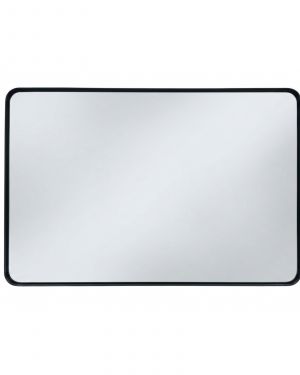 36in Smusso Matte Black Framed Vanity Mirror