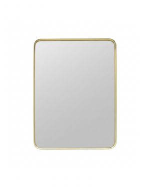 24in Smusso Brushed Gold Framed Vanity Mirror